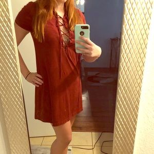 Audrey 3+1 velvet mini dress